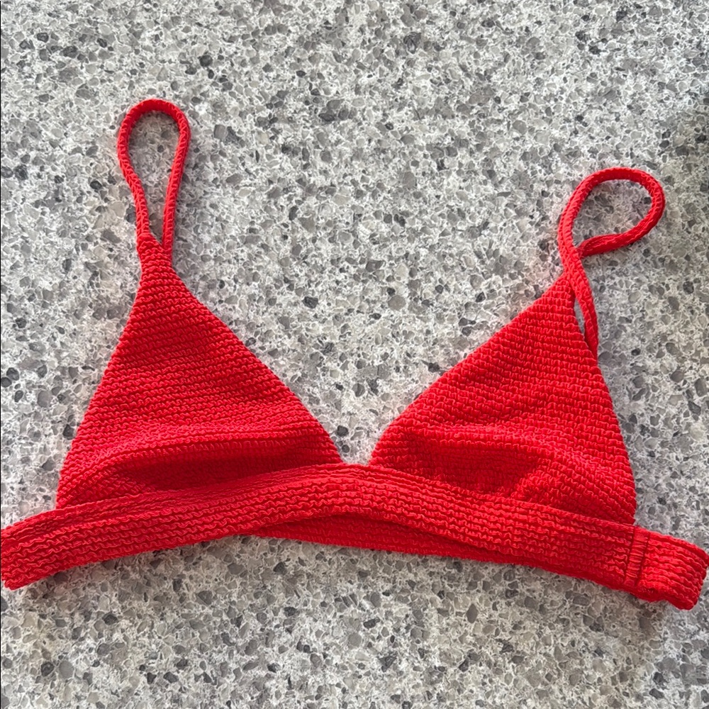 Red Knit Pacsun Swim Top